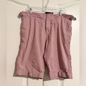 Love Moschino Men's Red Striped Bermuda Shorts